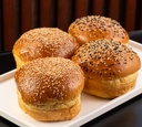 Pão de Hamburguer Com Gergelim   4 Unidades